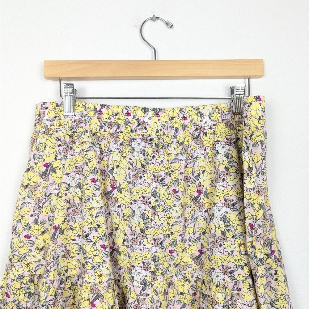 NWT Vero Moda Joa Lilac Yellow Floral Print High Waisted Short Skirt Size XL - Picture 4 of 8